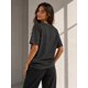 thumbnail image 2 of Polera Basica Cuello Redondo 100% Algodon 200g Manga Corta Grafito M-l Lisa, 2 of 3