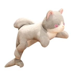 Magideal - Suave Tiburón Gato De Peluche De Juguete Almohada Larga Abrazable Sofá Cojín Muñeca De Peluche Para Novia Adultos Niños , Los 70Cm