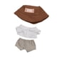 thumbnail image 2 of Conjunto De 3 Piezas De Camisa, Pantalones Cortos Y Sombrero Para Muñecas De 38 Cm, Regalos Para Niños, Color Verde, 2 of 3