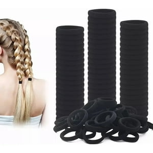 Genérica - Set 100 Unidades Colets Negras Gruesas 4Cm - Adcesorios