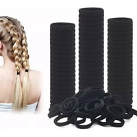 Genérica - Set 100 Unidades Colets Negras Gruesas 4Cm - Adcesorios