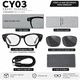 thumbnail image 2 of Lentes y gafas Inteligentes con cámara Full HD, traducción, videos, fotos, 2 of 8