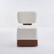 thumbnail image 1 of Linen Upholstered Armless Dining Chair with Casters,IVORY, 1 of 3