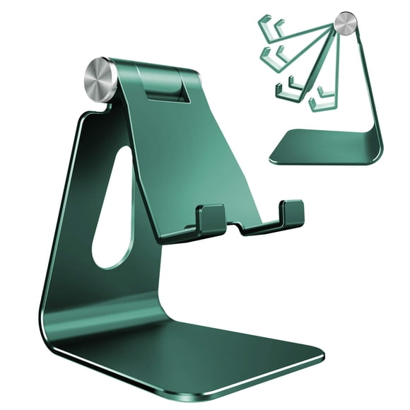 Soporte para teléfono celular CreaDream ajustable de aluminio verde medianoche