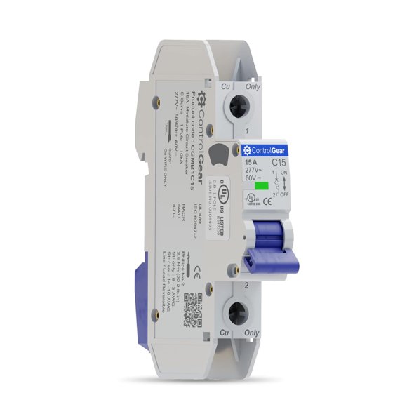 Disyuntor ControlGear 15 A 1‑polo Curva C UL