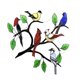 thumbnail image 4 of Pájaros Acrílicos Encantadores En La Decoración Colgante Del Panel De La Ventana De La Rama, 4 of 5