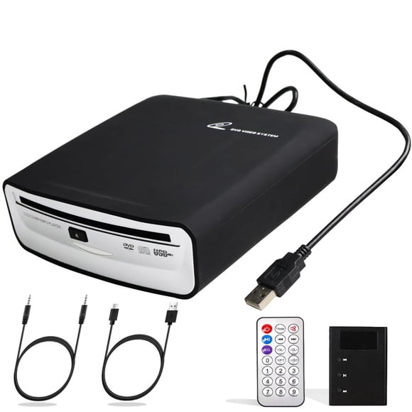 Reproductor de CD Ploveyy Portátil USB AUX para Coche DVD 12 cm