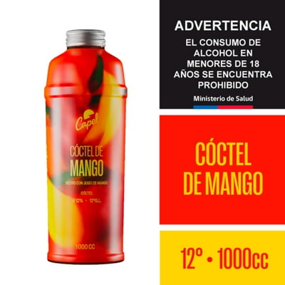Cóctel Pisco Sour Mango 12° Botella 1 L Capel