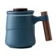 thumbnail image 5 of Taza De Té De Cerámica Con Tapa De Filtro Mango De Madera Para Té Azul, 5 of 5