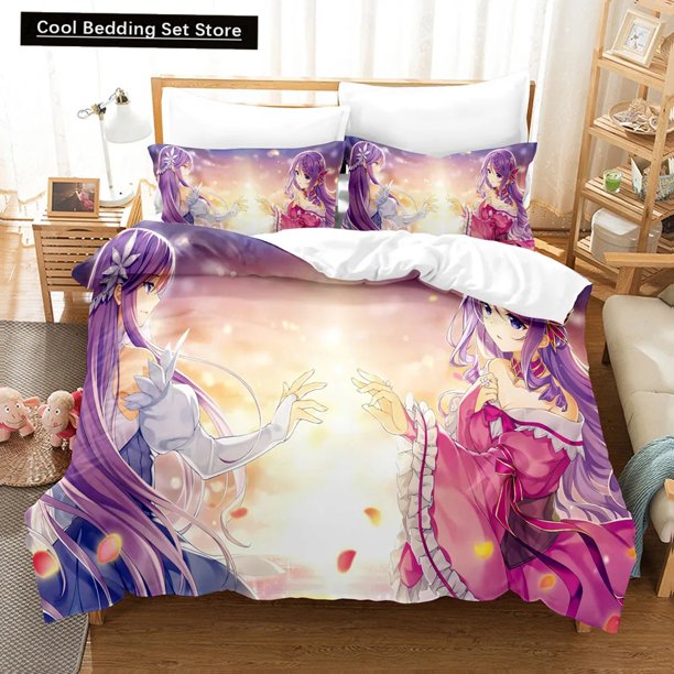 Anime Seirei Gensouki Bedding Set,Duvet Cover Comforter Bed Set Quilt Cover Pillowcase, Boys Girls Adults Bed Sheets