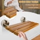 thumbnail image 5 of Banco de ducha plegable Flngr, madera de teca, 50 cm, montado en la pared, 5 of 7