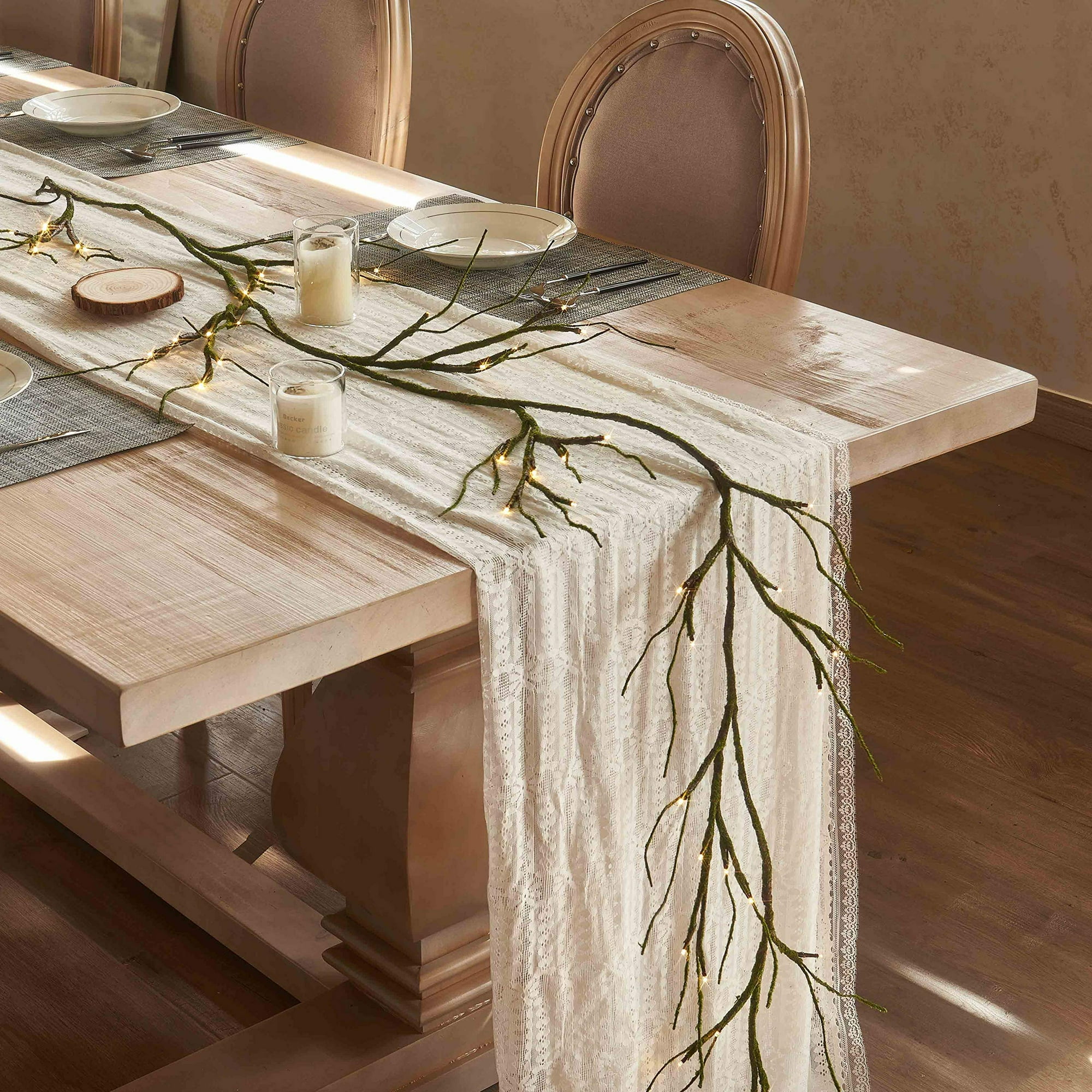 Luces Garland Lights Hairui Mossy De 1,8 M, 48 Led, Funciona Con Pilas