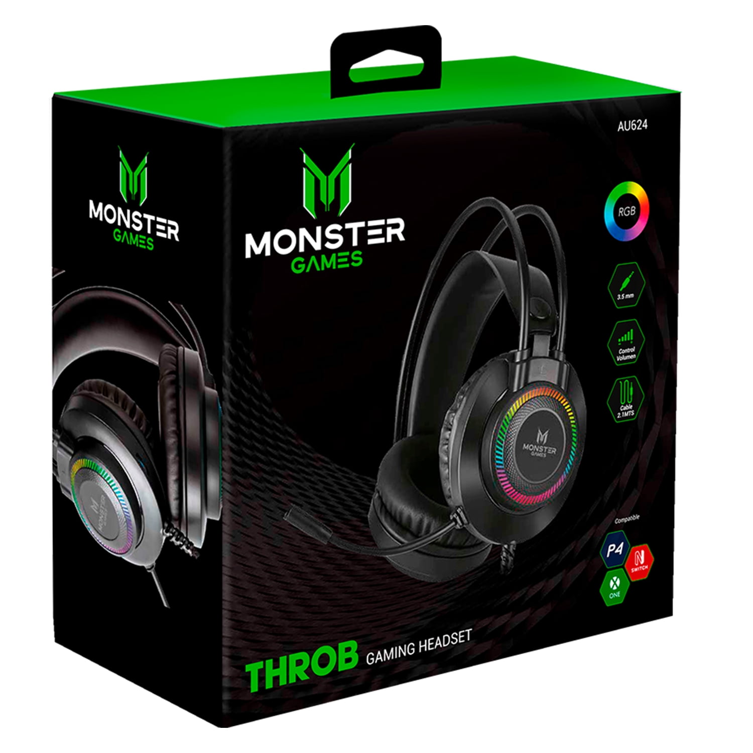 Monster Games - Au624 Headset Gamer Monster Throb Open Box