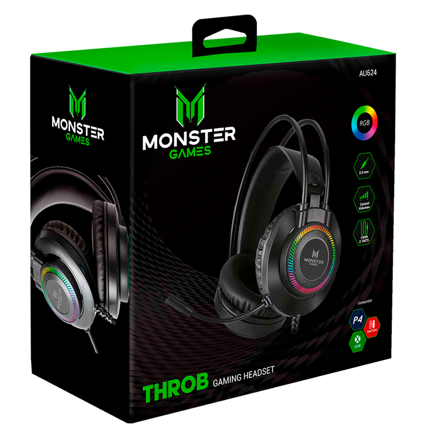 Monster Games - Au624 Headset Gamer Monster Throb Open Box