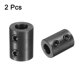thumbnail image 3 of 2 Paquetes de Acoplamiento de Eje 3/8" de Diámetro, 3/4" de OD, 1" de Longitud, Acero Rígido con Recubrimiento de Óxido Negro, (2 Tornillos de Fijación), 3 of 5