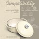 thumbnail image 5 of Cazuela Segretto Cookware 4,6 L esmaltada color blanco, 5 of 9