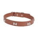 thumbnail image 1 of Collar Unicolor Cuero Sintetico Mascota Gatos Hueso Metal S, 1 of 2