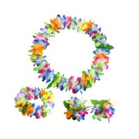 Magideal - Conjunto De Leis Hawaianos, Decoración De Corona, Leis Hawaianos, Guirnalda De Flores Artificiales Para Fiestas Temáticas De Baile Y Piscina De Hawái. Multi