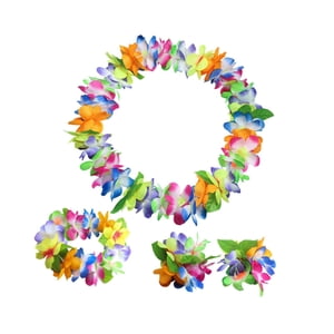 Magideal - Conjunto De Leis Hawaianos, Decoración De Corona, Leis Hawaianos, Guirnalda De Flores Artificiales Para Fiestas Temáticas De Baile Y Piscina De Hawái. Multi