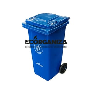 Capri - Contenedor De Basura De 120 Lts Azul