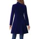thumbnail image 3 of INSPIRE CHIC Abrigo de Mujer de Terciopelo Línea A Doble Botonadura Cuello Mao Abrigo de Invierno de Longitud Media Talla M Azul Oscuro, 3 of 6