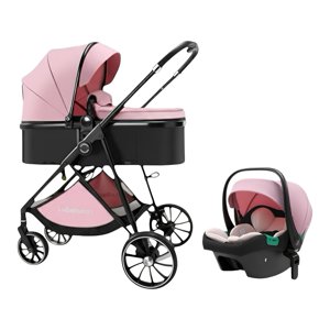 Coche Travel System Toldo 360 Gese Baby Rosado Lubabycas