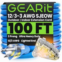 Cable De Extensión Gearit De 30 M, Calibre 12/3, Exterior/Interior, 15 A, 125 V
