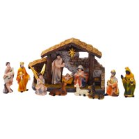 Magideal - Colección De Decoración De Belén Navideño, Decoración Tradicional De Mesa, Escena Del Nacimiento De Jesús Para El Hogar, Repisa, Escritorio De Oficina