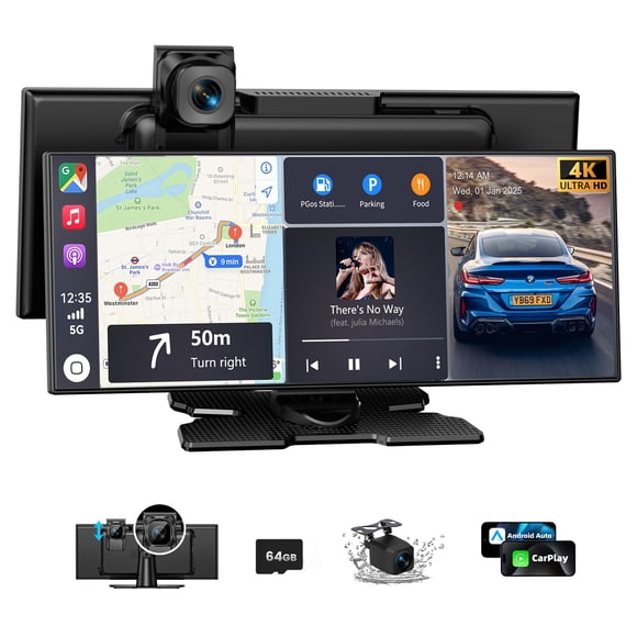 Pantalla Carplay JoycePure HD de 11.5 pulgadas con cámara de salpicadero 4K para coche