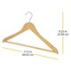 thumbnail image 2 of Perchas para trajes de madera natural Whitmor, grado A, de madera natural (juego de 16), 2 of 2