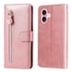 thumbnail image 5 of Funda con Cremallera para iPhone 16 Plus, Carcasa Cartera de Cuero PU con Soporte y Tarjetero, 5 of 6