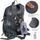 thumbnail image 3 of Mochila FENGDONG impermeable ligera de 40 L para senderismo azul, 3 of 6