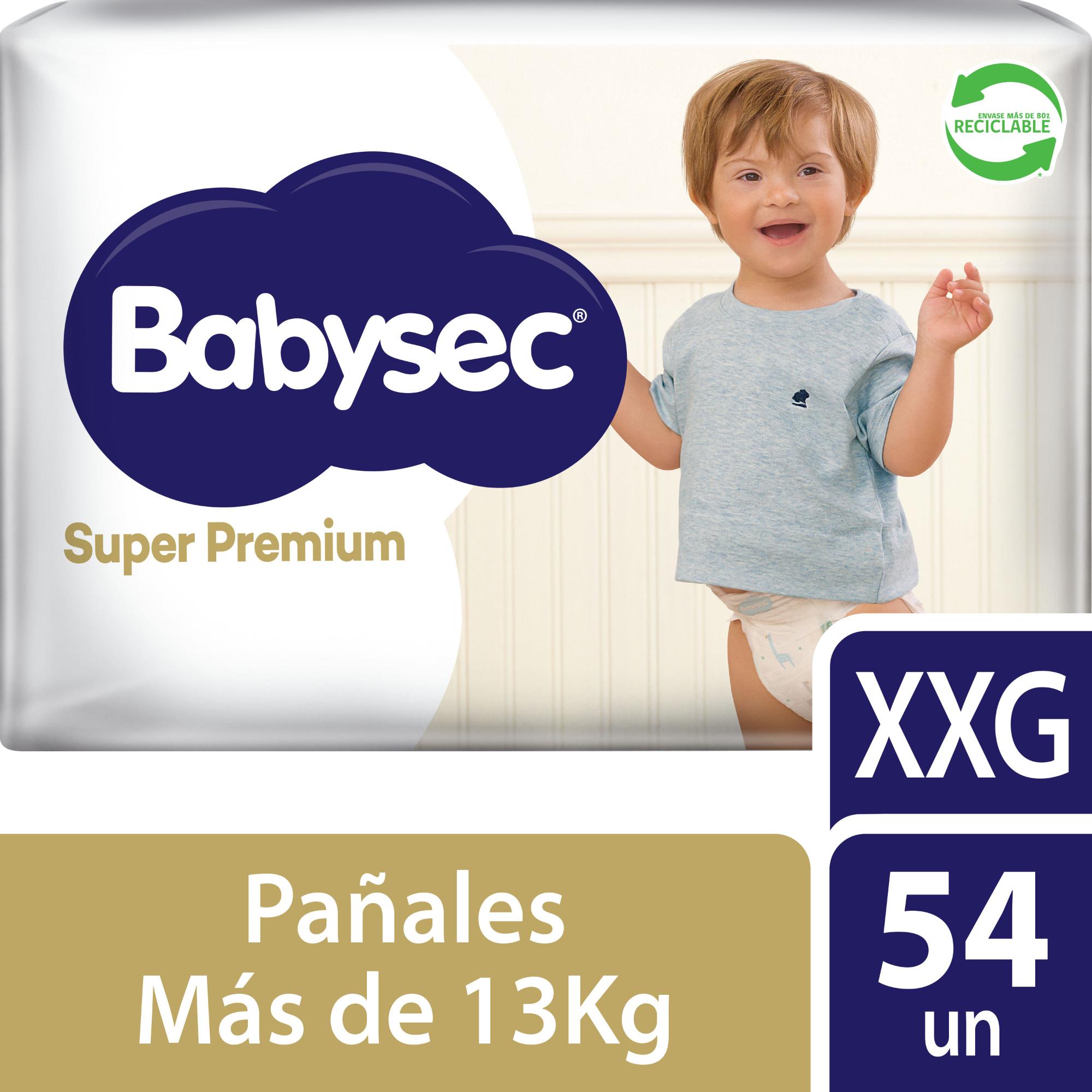 Pañales Bebé Babysec Super Premium Cuidado Total 54 Un Xxg