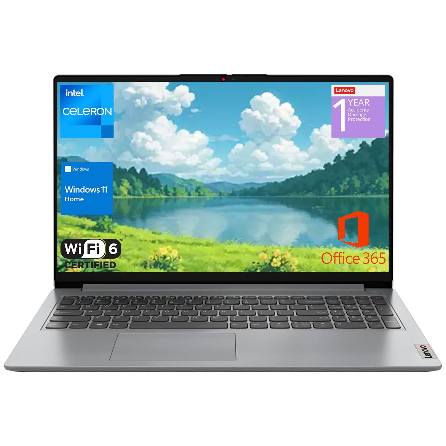 Ordenador Portátil Lenovo Ideapad 1 Home De 15,6 Pulgadas Con Pantalla Fhd Intel Celeron De 12 Gb/384 Gb