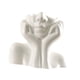thumbnail image 5 of Jarrón De Cerámica De Media Cara, Estilo Rústico, Para Estantería, Estilo Minimalista, Con Flores Blancas., 5 of 5