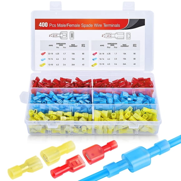 Kit Nilight de nailon de desconexión rápida, 400 unidades, de Spade Terminals