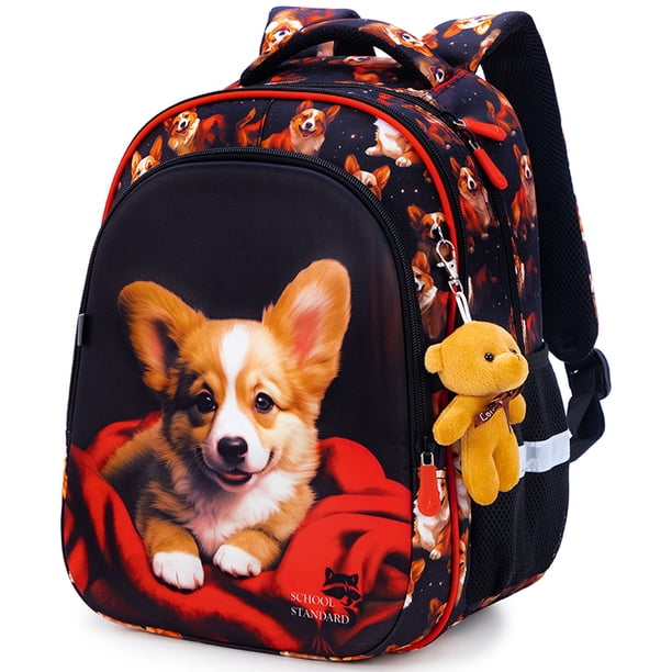New Cartoon 1-3 Grade School Bags Kids Backpack For Girls 3D Animal Pattern Children Orthopedic Backpack Mochila Infantil