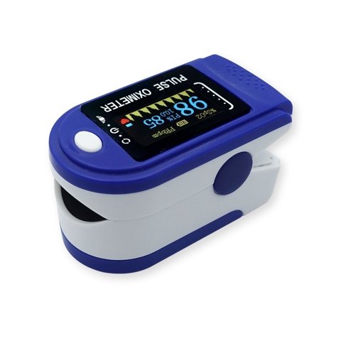 Genérico - Oxímetro De Pulso Para Dedo Fingertip Pulse Lk87 Blanco/Azul