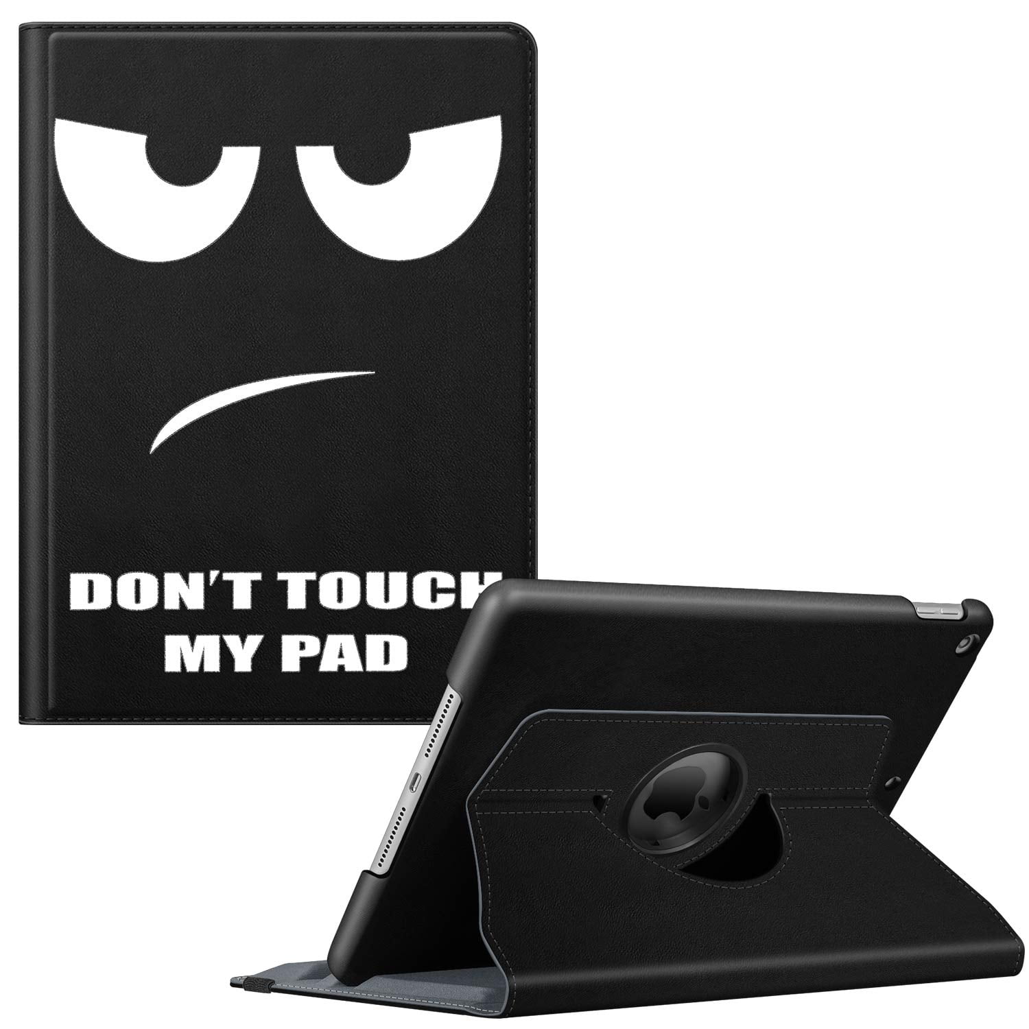 Funda Giratoria Fintie Para Ipad De 9ª, 8ª Y 7ª Generación De 10,2 Pulgadas, Color Negro