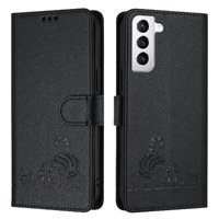 Funda Tipo Cartera Foxdock Para Samsung Galaxy S21 Plus Con Soporte, Ranuras, Rfid, Diseño De Gato