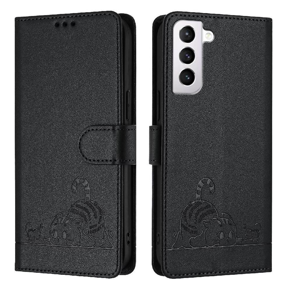 Funda Tipo Cartera Foxdock Para Samsung Galaxy S21 Plus Con Soporte, Ranuras, Rfid, Diseño De Gato