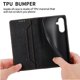 thumbnail image 5 of Funda tipo cartera con bloqueo RFID para Samsung Galaxy A37 5G Con tapa abatible, portatarjetas, cierre magnético, TPU y soporte Negro, 5 of 6