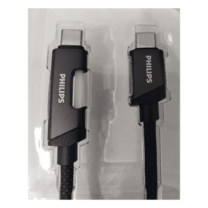 Philips - Cable De Datos Y Carga Tipo-C A Tipo-C Dlc5021Cw Negro