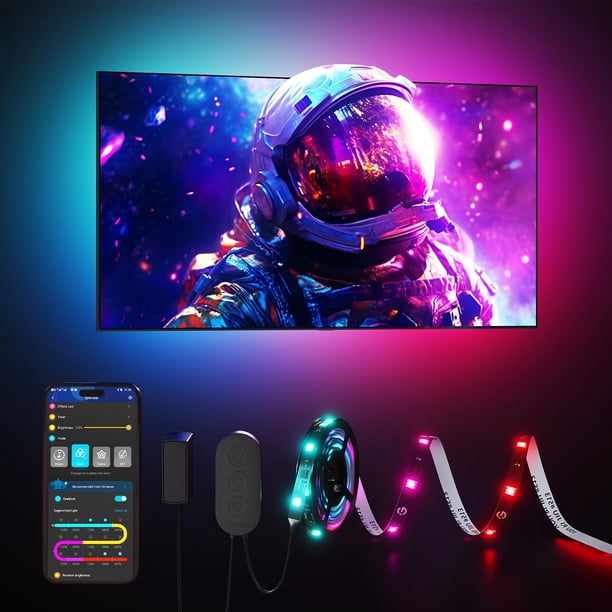 Retroiluminación LED de TV Govee RGBIC para 40-50 pulgadas con sincronización de música