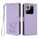 thumbnail image 1 of Funda Volteable con Diseño de Gato para Xiaomi 15T, Lila Claro, 1 of 6