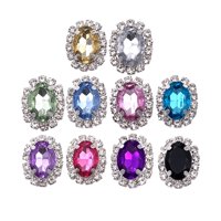 Magideal - 10 Unids Botones Broches De Diamantes De Imitación Adornos Colgantes Encanto Artesanía Para Disfraz Centro De Flores Fabricación De Joyas Manualidades