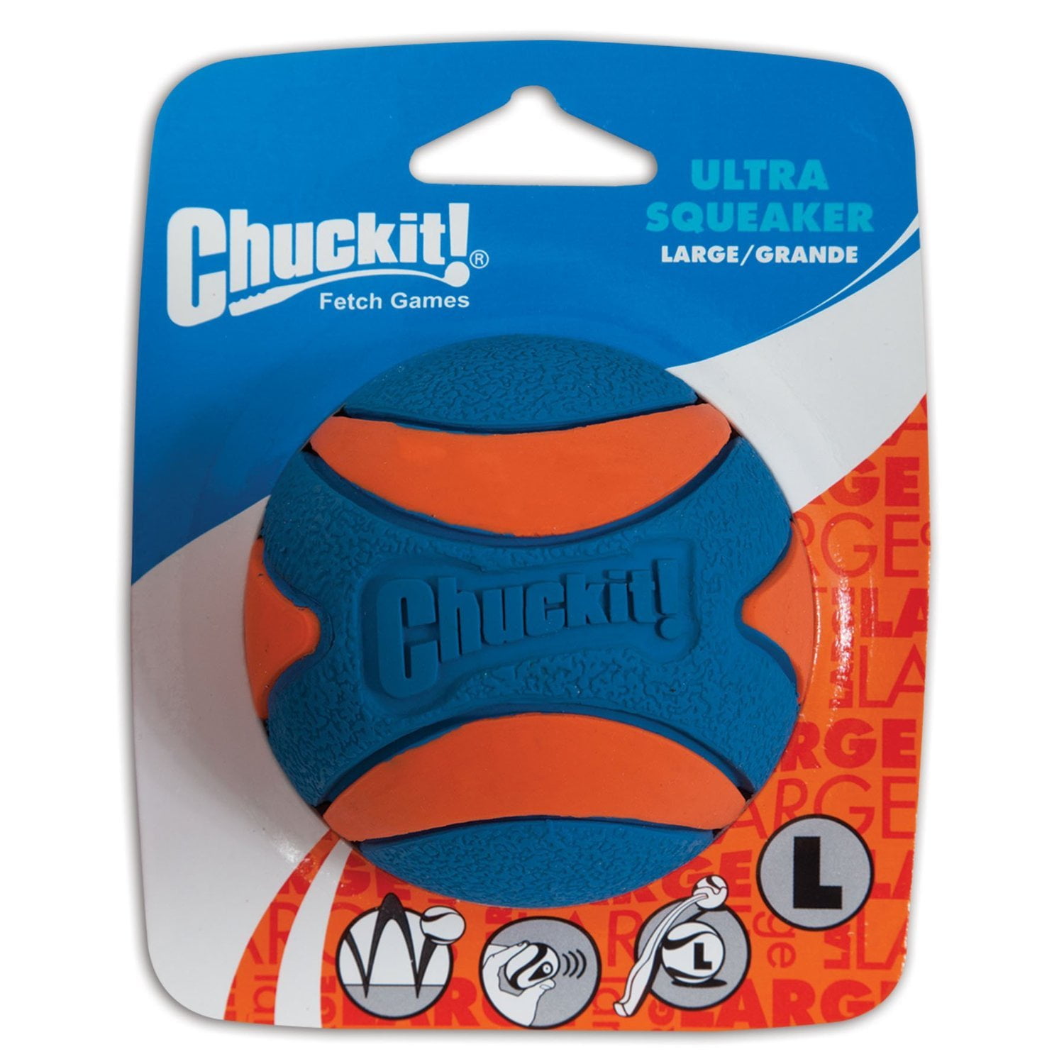 ¡juguete Chuckit! Pelota Ultra Squeaker Para Perros (paquete De 3), Tamaño Grande