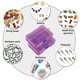 thumbnail image 5 of Caja de almacenamiento de plástico transparente de 5 celdas con botón deslizante, caja para guardar joyas, artículos de papelería, 5 of 5