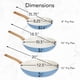 thumbnail image 5 of Juego de sartenes GoodCook Healthy Ceramic Titanium de 3 piezas, azul, 5 of 9