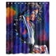 thumbnail image 1 of Cortina de ducha de Michael Jackson, juego de cortinas de baño con ganchos, tamaño 60 x 72 pulgadas, 1 of 3